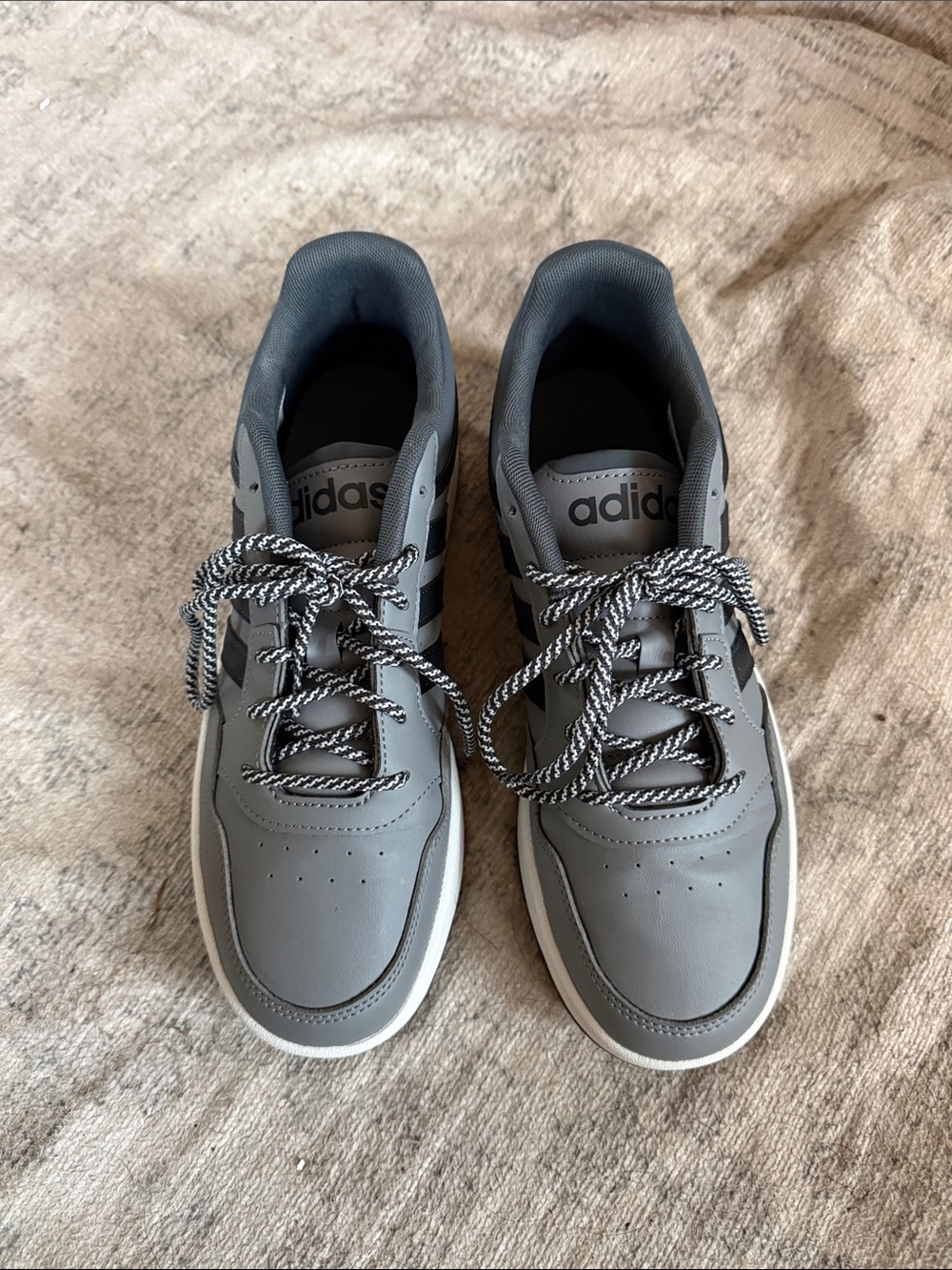 adidas Gray and Black Men’s Low-Top Sneakers